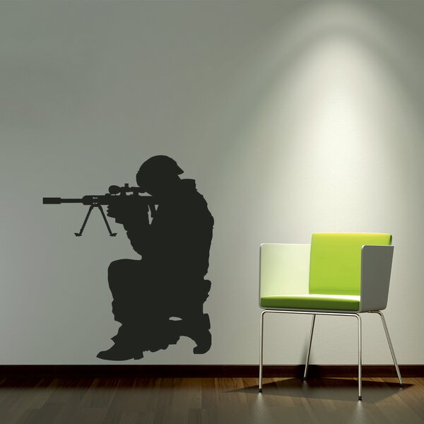 Samolepka na zeď - Sniper (60x50 cm)