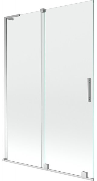 Mexen Velar L, 2-křídlová posuvná vanová zástěna 120 x 150 cm, 8mm čiré sklo, chromový profil, 896-120-003-01-01