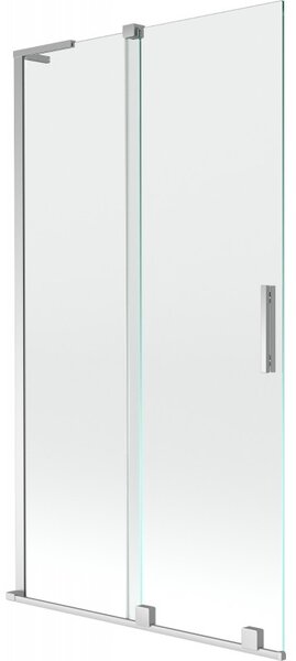 Mexen Velar L, 2-křídlová posuvná vanová zástěna 100 x 150 cm, 8mm čiré sklo, chromový profil, 896-100-003-01-01