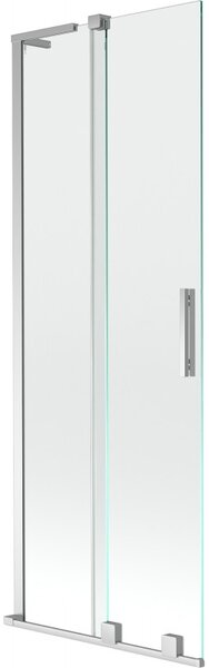 Mexen Velar L, 2-křídlová posuvná vanová zástěna 70 x 150 cm, 8mm čiré sklo, chromový profil, 896-070-003-01-01