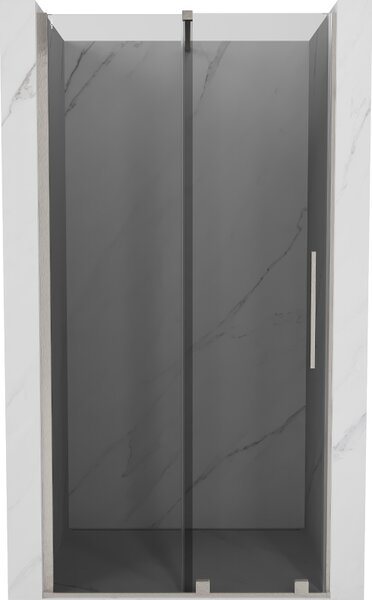 Mexen Velar, posuvné sprchové dveře do otvoru 90 cm, 8mm šedé sklo, broušená ocel, 871-090-000-41-97