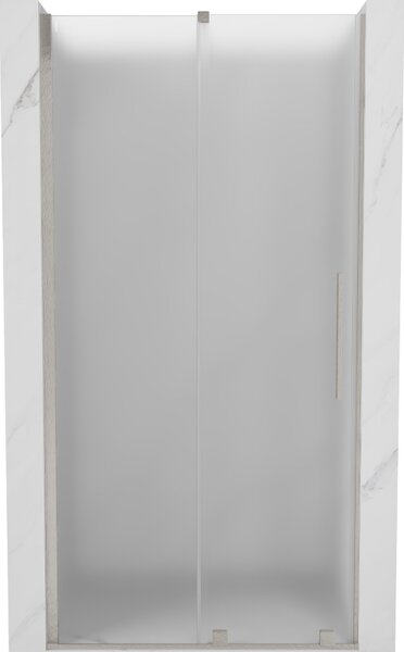 Mexen Velar, posuvné sprchové dveře do otvoru 90 cm, 8mm sklo námraza, broušená ocel, 871-090-000-31-97