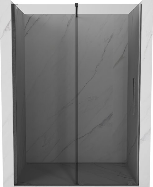 Mexen Velar, posuvné sprchové dveře do otvoru 140 cm, 8mm šedé sklo, grafit broušený, 871-140-000-41-66