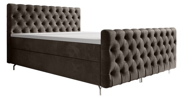 Čalouněná postel 180x200 ADRIA PLUS s úložným prostorem - hnědá