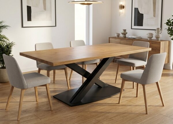 Morawood Jídelní stůl Calgary Barva desky: Medová, Rozměr desky: 700x1200(mm), Úprava hrany: Přírodní