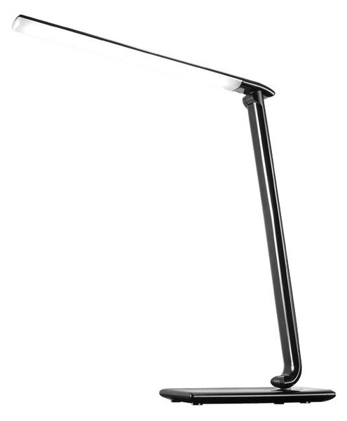 SOLIGHT LED stolní lampička stmívatelná 12W/3000K-6000K/700Lm, USB, černá