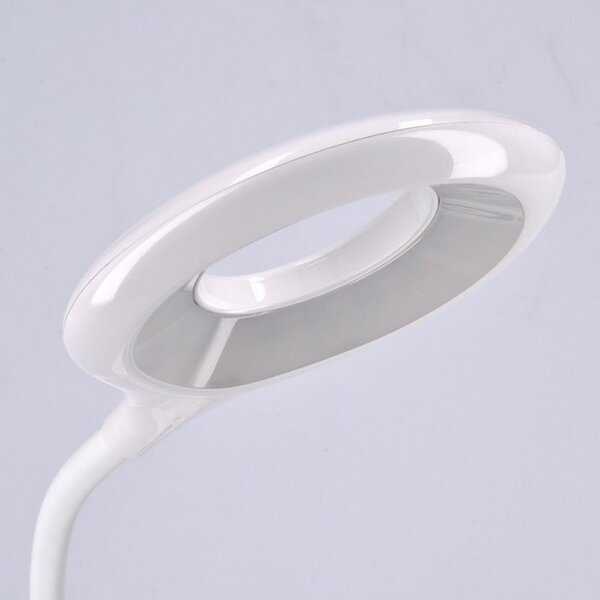 SOLIGHT LED stolní lampička dobíjecí 5W/4000K/300Lm bílá, RGB atmosférické podsvícení