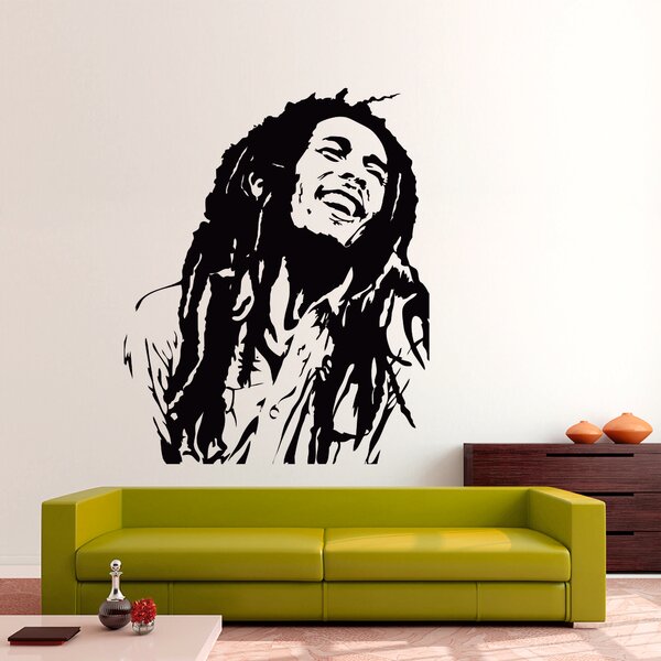 Samolepka na zeď - Bob Marley 2 (77x95 cm)