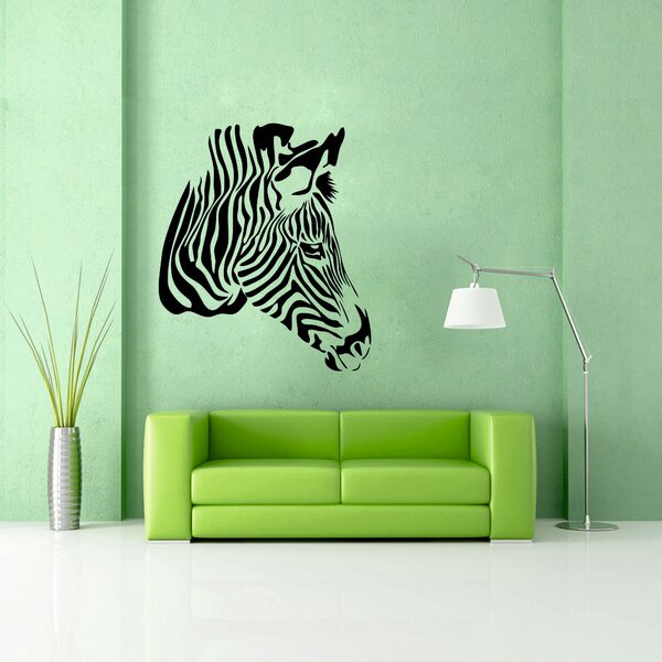 Samolepka na zeď - Zebra profil (51x60 cm)
