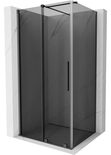 Mexen Velar, sprchový kout s posuvnými dveřmi 110 x 120 cm, 8mm šedé sklo, grafit broušený, 871-110-120-41-66