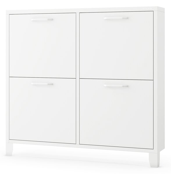 Kovový botník SHIRLEY, 960 x 900 x 170 mm, bílý