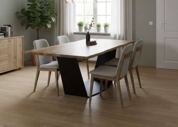 Morawood Jídelní stůl Kingston Barva desky: Medová, Rozměr desky: 700x1200(mm), Úprava hrany: Přírodní