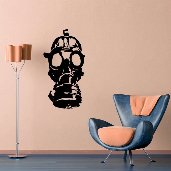Samolepka na zeď - Plynová maska (32x60 cm)