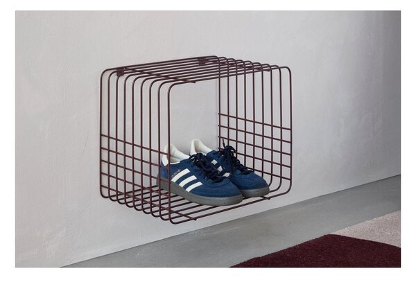 Vínová patrová kovová police 38 cm Wire – Mette Ditmer Denmark