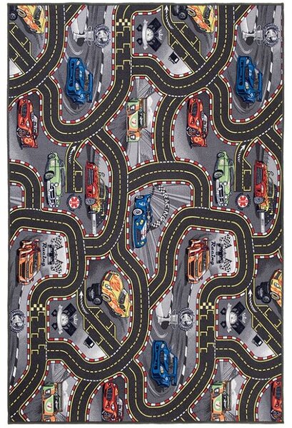 Dětský koberec CARS 2 ŠEDÝ 250x300 cm