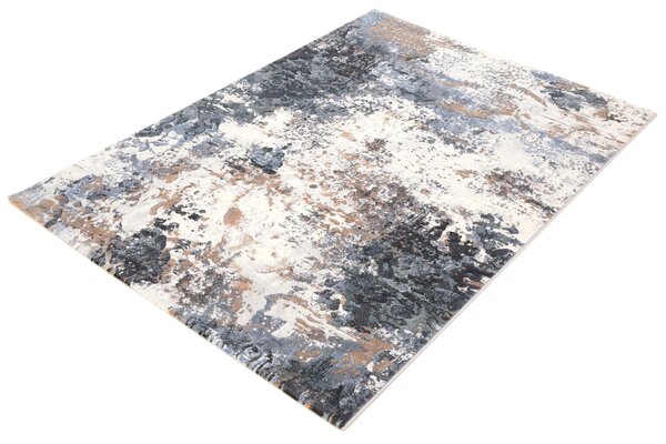 Moderní kusový koberec Ragolle Argentum 63395 7656 modrý krémový Rozměr: 80x150 cm