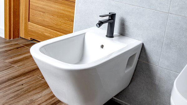Laveo Pinar, bidetová baterie h-138, černá matná, LAV-BAW_732D