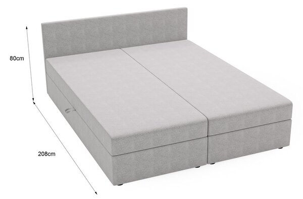 Čalouněná postel 160x200 SUVI 2 s úložným prostorem - antracit