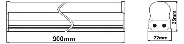 ACA Lighting LED lineární svítidlo DAPO 12W/230V/6000K/1250Lm/120°/IP20/900mm