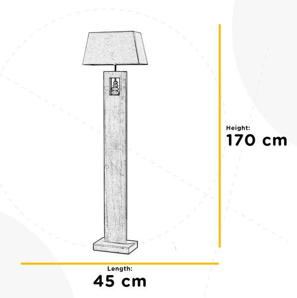 STOJACÍ LAMPA, 45/23/170 cm - Online Only svítidla, Online Only