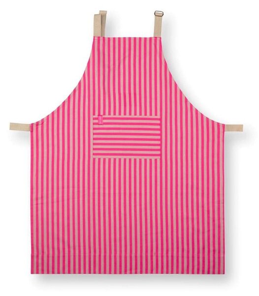 Pip Studio Apron Stripes kuchyňská zástěra - růžová