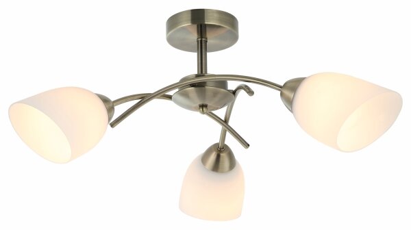 Přisazený lustr DONNA 3xE27/60W/230V patina