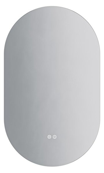 Erga Dalia, oválné LED zrcadlo 60x100cm, 3 barvy světla, zadní osvětlení, vyhřívací podložka proti zapaření, ERG-V01-Dalia-6010-CL