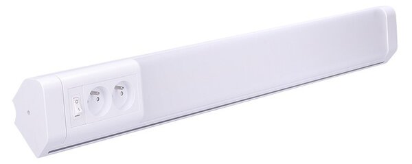 SOLIGHT LED kuchyňské svítidlo, 2x zásuvka, vypínač, 10W, 4100K, 51cm