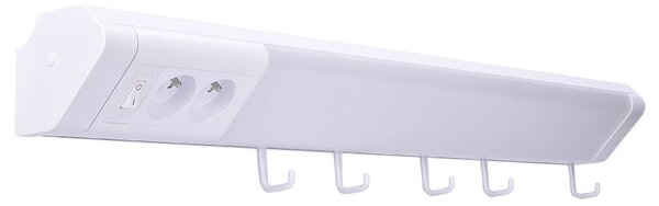 SOLIGHT LED kuchyňské svítidlo, 2x zásuvka, vypínač, 10W, 4100K, 51cm