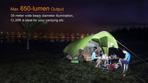 Fenix CL30R - LED Přenosná nabíjecí lampa LED/USB IPX7 650 lm 300 h