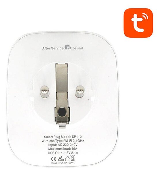 Gosund SP112 chytrá WiFi zásuvka 16 A + 2× USB