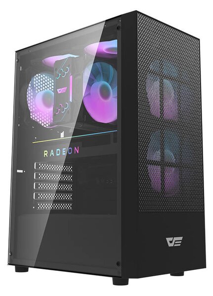 Počítačová skříň Darkflash A290 + 3 ventilátory (černá)