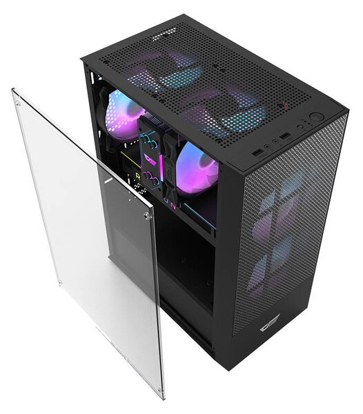 Počítačová skříň Darkflash A290 + 3 ventilátory (černá)