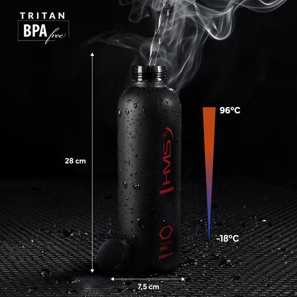 HMS NCD61 ČERNÁ TRITANOVÁ LÁHEV NA PITÍ 1000 ML NILS CAMP