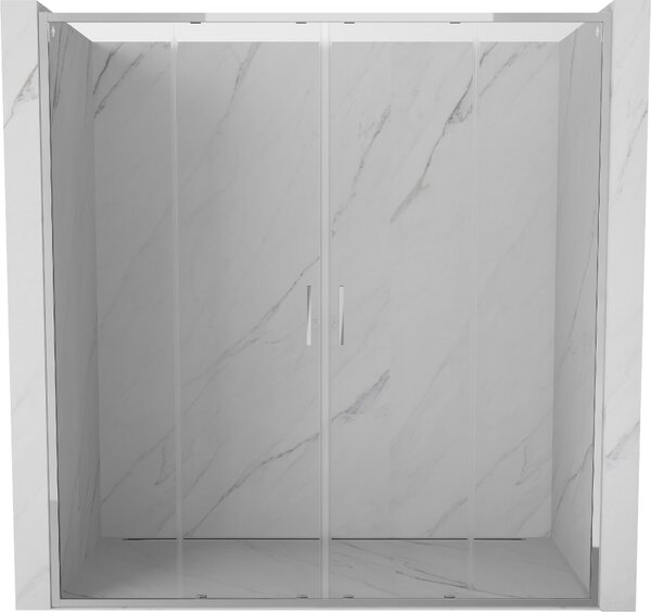 Mexen Exo, 2-křídlé posuvné 190x200 cm, 6mm čiré sklo, chromový profil, 8152-190-000-01-00
