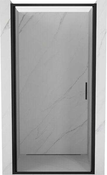 Mexen Exo, výklopné sprchové dveře 50 cm, čiré sklo, černý profil, 817-050-000-70-00