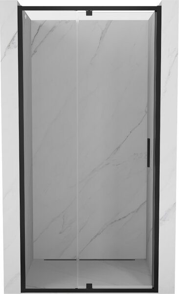 Mexen Exo, 1-křídlé dveře do otvoru 105x200 cm, 6mm čiré sklo, černý profil, 819-105-000-70-00