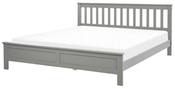 Dřevěná postel 180 x 200 cm šedá MAYENNE