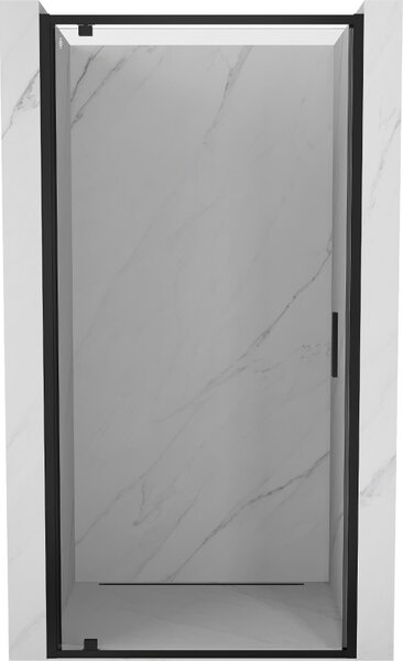 Mexen Exo, 1-křídlé sprchové dveře do otvoru 65 cm, 6mm čiré sklo, černý profil, 8181-065-000-70-00