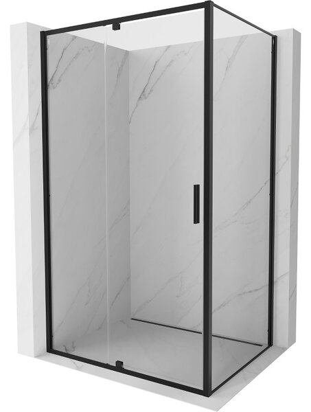 Mexen Exo, sprchový kout s křídlovými dveřmi 105 x 70 cm, 6mm čiré sklo, černý profil, 819-105-070-70-00
