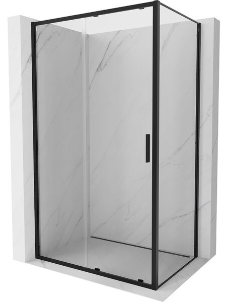 Mexen Exo posuvný sprchový kout 100 x 80 cm, transparentní, černý - 8151-100-080-70-00