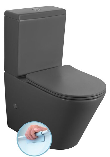 Sapho Sapho, DARIO RIMLESS WC kombi mísa s nádržkou, spodní/zadní odpad, bílá, PC1012WRGR