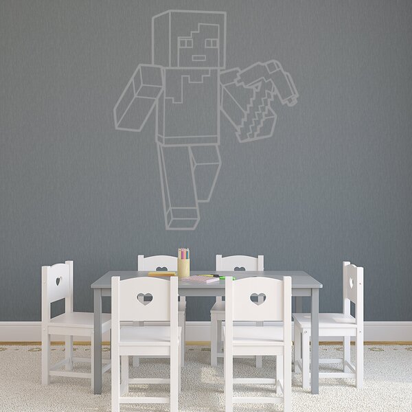 Živá Zeď Samolepka Minecraft krumpáč Barva: černá