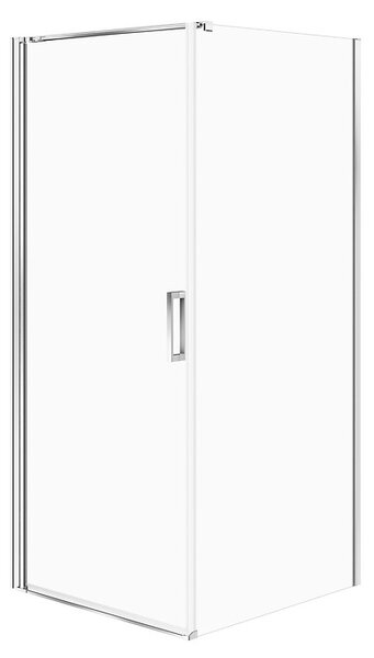 Cersanit Moduo, 1-křídlový sprchový kout 80(dveře) x 80(stěna) x 195cm, 6mm čiré sklo, chromový profil, S601-479