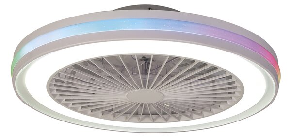 Mantra 8291 Gamer, ventilátor se svítidlem LED 40W RGBW, dálkový ovladač, bílá, průměr 46,6cm