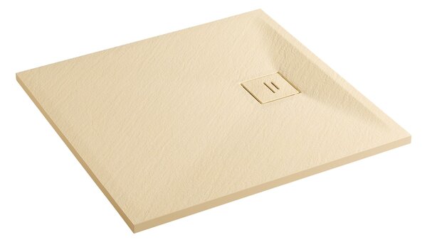Erga Hyper, SMC sprchová vanička 80x70x2, 6 cm + sifon, béžová matná, ERG-V06-SMC-7080S-BG