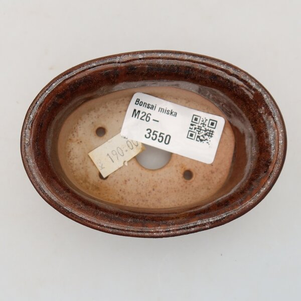 E-bonsai Keramická bonsai miska 9,5 x 6,5 x 3 cm hnědá