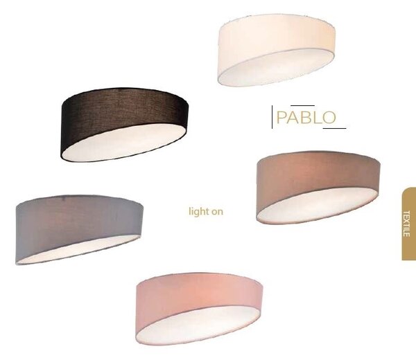 ACA DECOR Stropní svítidlo PABLO max. 3x60W/E27/230V/IP20, kruhové černé