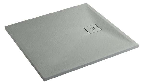 Erga Hyper, SMC sprchová vanička 90x70x2, 6 cm + sifon, šedá matná, ERG-V06-SMC-7090S-GR