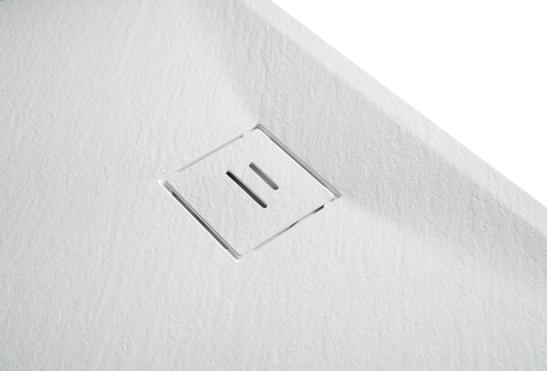 Erga Hyper, SMC sprchová vanička 90x70x2, 6 cm + sifon, bílá matná, ERG-V06-SMC-7090S-WH